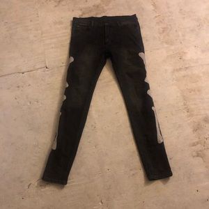 #mnml #jeans #blackdenim #skulldenim